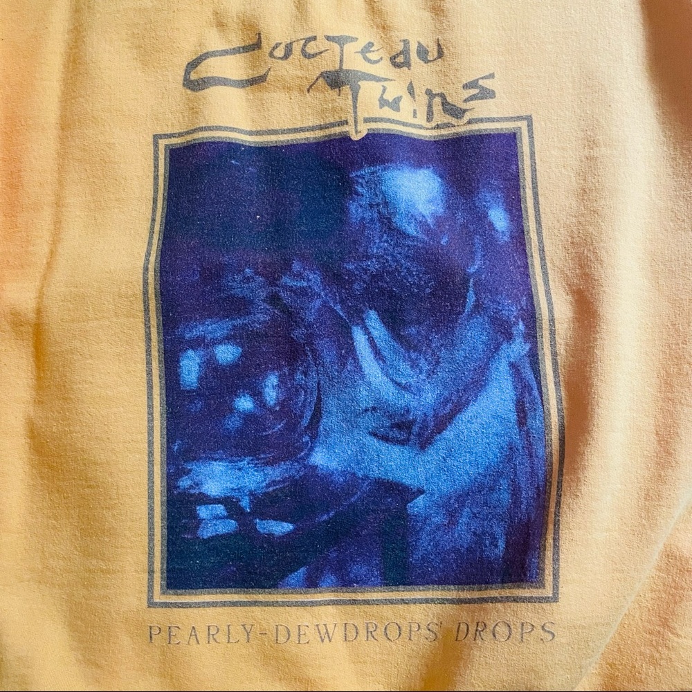 Cocteau Twins Reprint Yellow Crewneck Sweatshirt Size Large